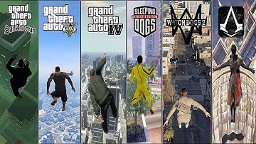 JUMP from the HIGHEST POINTS - in 6 open-world games.