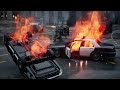 8 Hour 4K Cinematic VJ Loop 🚓🔥  – Police Car Engulfed in Flames | Fire Sounds