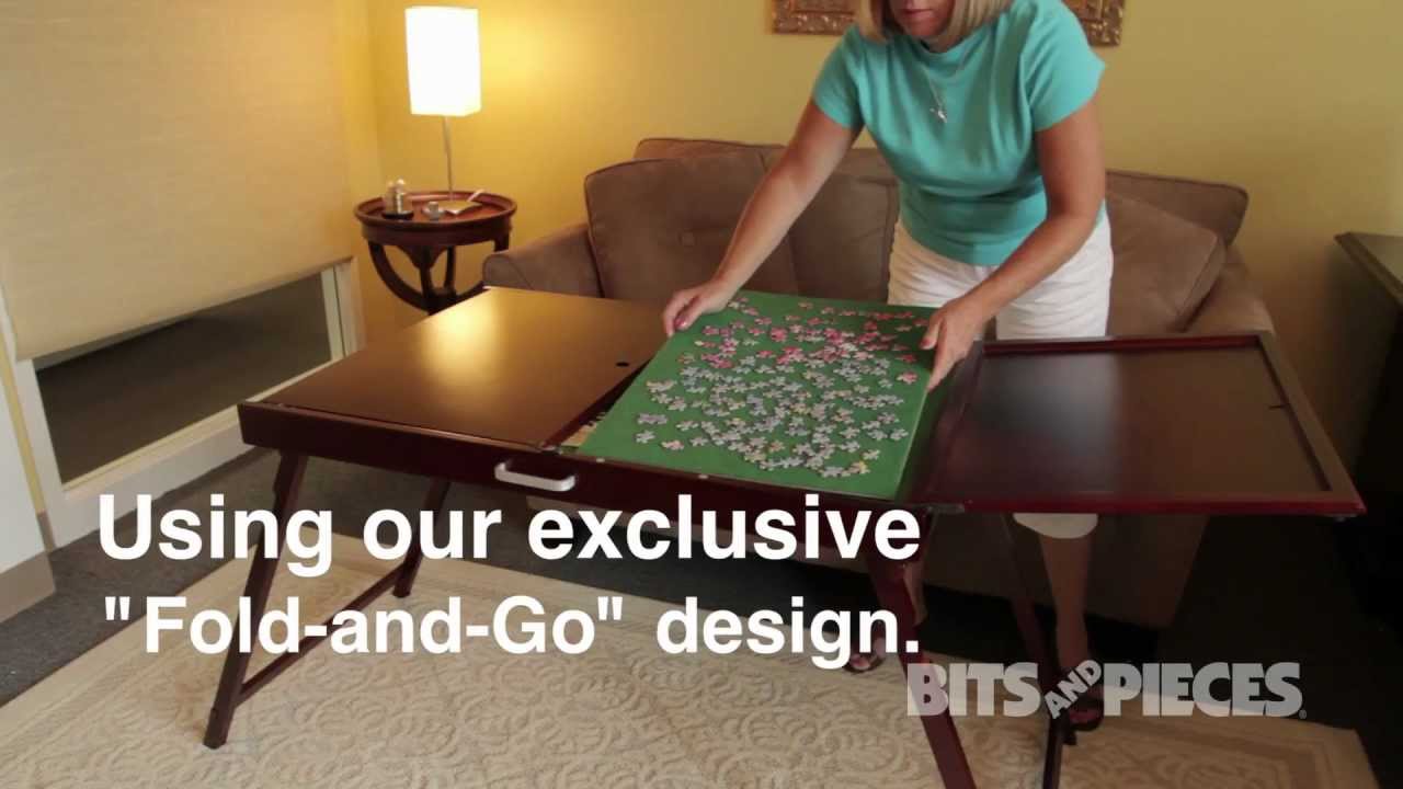Fold And Go Wooden Jigsaw Table Item 48130 Youtube