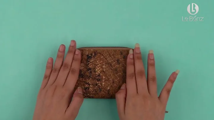 29 - Genuine leather python print wallet for women.