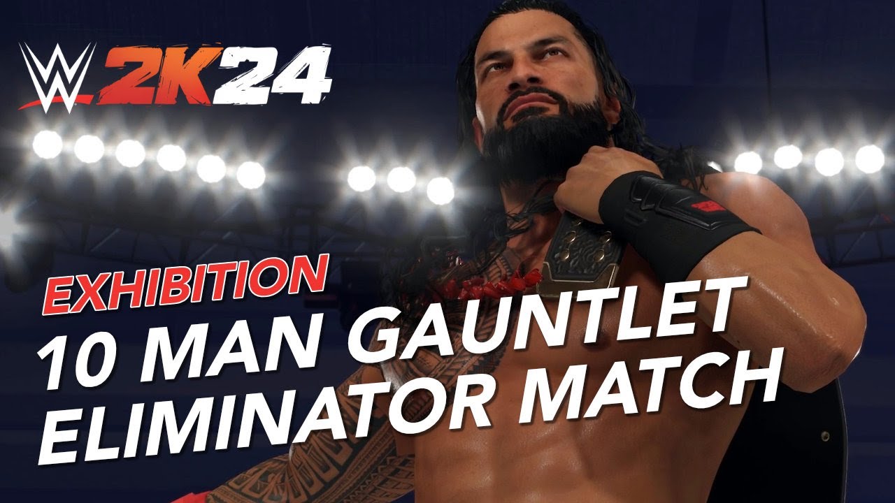 WWE 2K24 10-Man Gauntlet Eliminator Exhibition Match  |  CPU vs CPU Sim