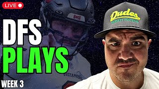 Week 3 DFS plays & lineup decisions