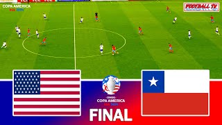 USA vs CHILE | COPA AMERICA FINAL | Full Match All Goals 2024 | eFootball PES Gameplay