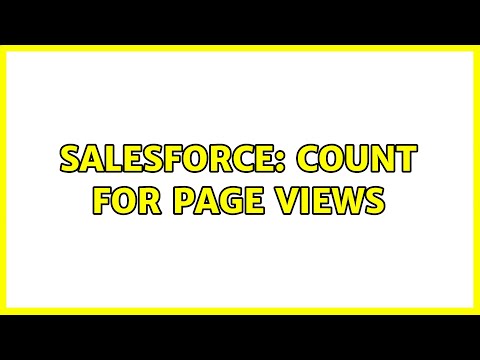 Salesforce: Count for Page views