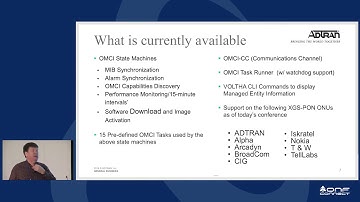 ONF Connect 18: VOLTHA OpenOMCI - Abstraction of the Typical OLT-Resident OMCI Stack