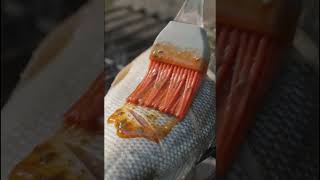 ASMR Outdoor Fish BBQ 🐟🔥 #easyrecipes