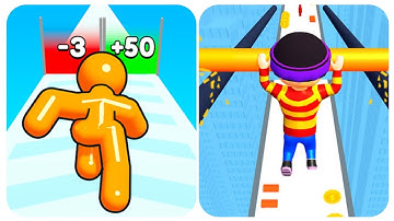 Tall Man Run vs Rail Roof Run! From noob to pro Max Level Gameplay