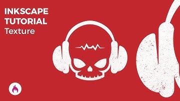 Inkscape tutorial adding texture on skull logo design
