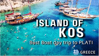 KOS Island Best Boat Tour - Swim, Snorkel & Explore Stunning Plati Island 4K