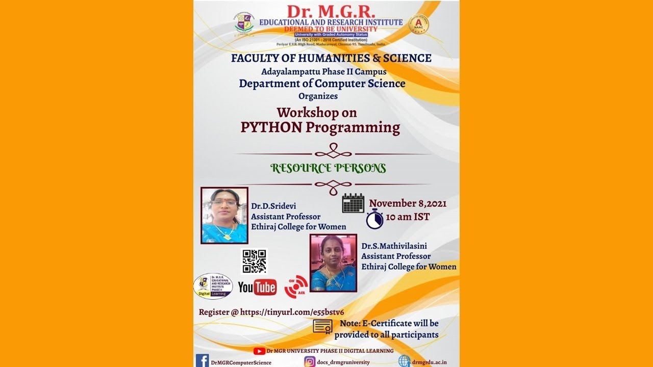 Workshop on Python Programming - YouTube