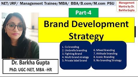 Brand Development Strategy/ Brand Management in Marketing/ NTA UGC NET#MBA #BBA/ By Dr. Barkha Gupta