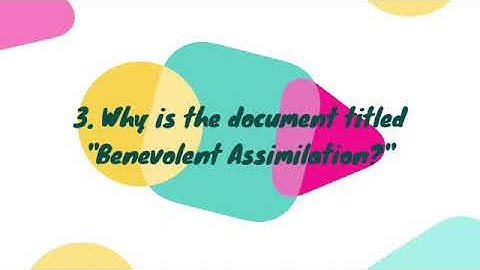 BENEVOLENT ASSIMILATION VIDEO