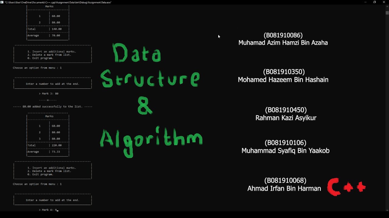 Assignment Data Structure & Algorithm