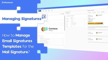 How to Create and Manage Email Signatures Using the Mail Signature?  | officeatwork Mail Signature