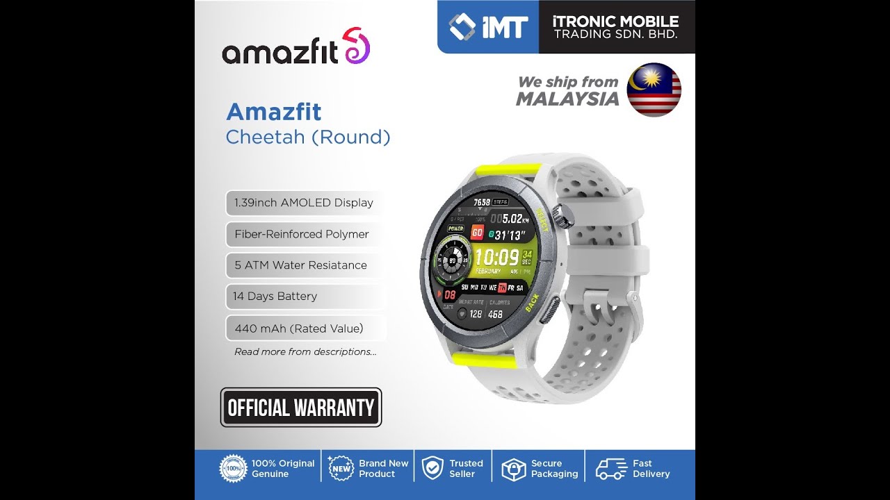 Amazfit Active Edge Smartwatch  Itronic Mobile Trading Sdn Bhd