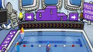 Club Penguin Olympics - Freestyle Swimming screenshot 1