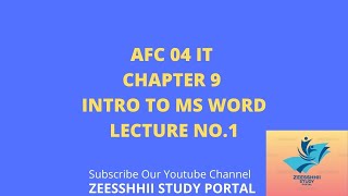 Introduction To MS Word || CA AFC 04 IT || Chapter 9 Lecture #1 || Practical Uses Of MS Word 2016 || screenshot 5