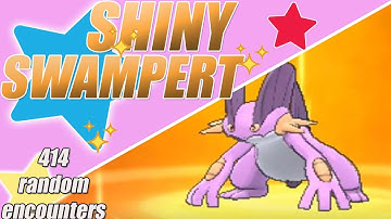Live Shiny Marshtomp evolved to Swampert - 414 random encounters via Island Scan