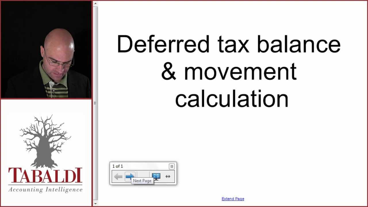 ias 12 deferred tax balance and movement calculation ifrs youtube sole trader sheet format financial statement