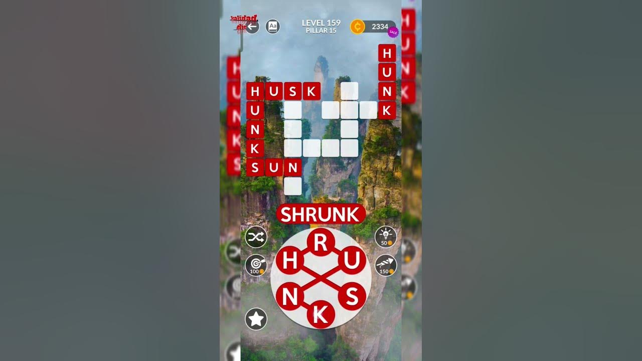 Wordscapes Puzzle Game level 159 #wordscape #kalidaddis #puzzlegame #