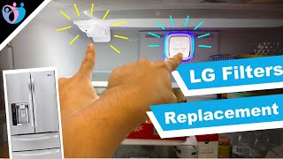 how to replace lg water filter and lg fresh air filter on lg refrigerator LMXS28626S