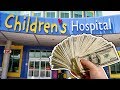 I WON THE LOTTERY And DONATED It To The CHILDREN'S HOSPITAL! Donating To Charity!