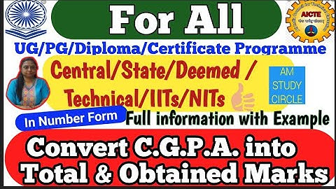 How to convert C. G P. A. into total & Obtained marks 👍😊|Convert c.g.p.a. into percentage of Marks|