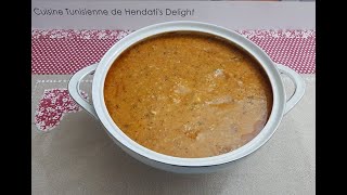 شربة شعير وصفة تونسيّة  Soupe à l'orge et à la viande de veau (soupe du Ramadan)