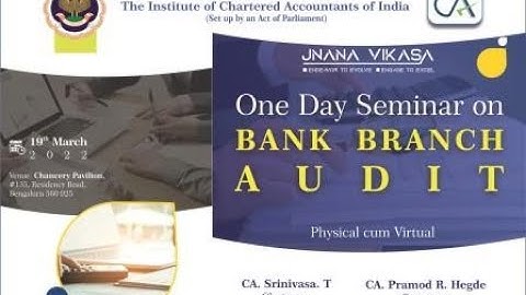 One Day Seminar on Bank Branch Audit- 2nd Technical Session
