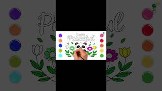 Coloring Affirmation for Kids – I Am Peaceful | Cute Kawaii Drawing