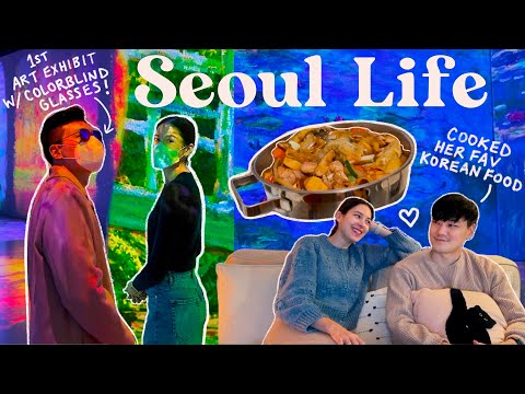 <strong>FIRST</strong> time seeing art (Monet) w/ colorblind glasses! 🥹 Cooking Korean food + <strong>recipe</strong>  🍲 🤤 Seoul Vlog