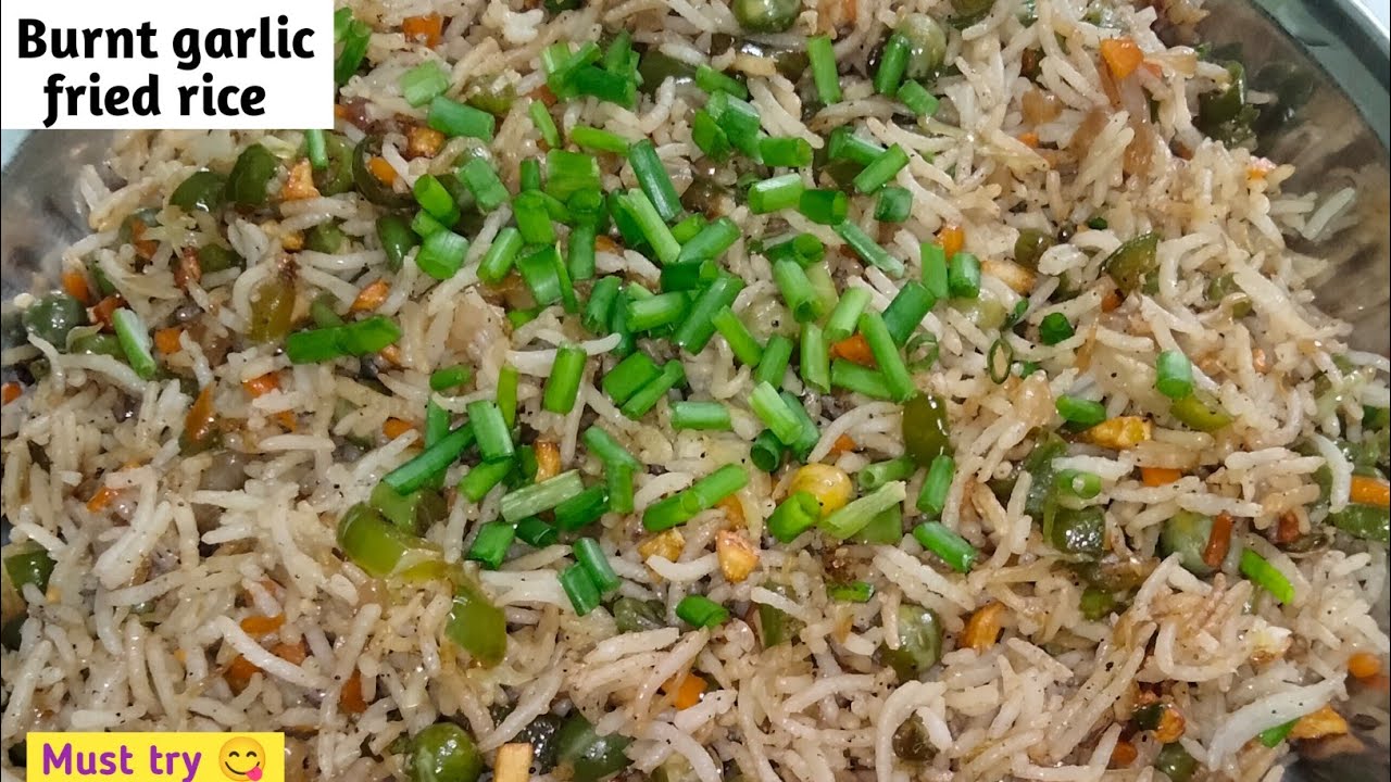Burnt garlic fried rice / how to make garlic fried rice / fried rice