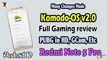 Komodo-OS v2.5 New Update | Android 10 | Redmi Note 5 Pro | PUBG in HD | Best Bettery Backup |