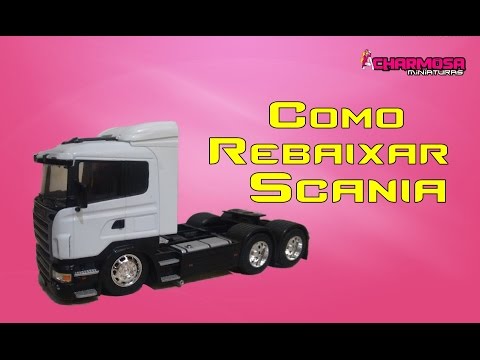 Miniaturas Scania Com Carreta Rosa Brinquedos