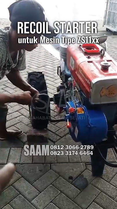 RECOIL STARTER UNTUK MESIN DIESEL TIPE  ZS195, ZS1100, ZS1105, ZS1110, ZS1115, ZS1125, ZS1130