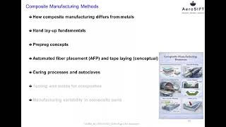 Aircraft structures introduction M4 L6 Composite Manufacturing Methods