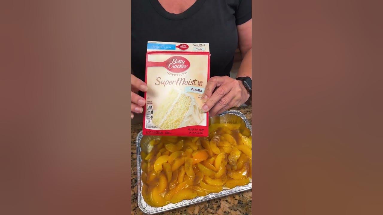 Easy Peach Dump Cake YouTube