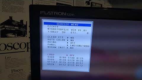 LG Flatron E2241 monitor service menu combo
