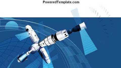 Free Satellite PowerPoint Template by PoweredTemplate.com