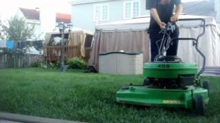 2000 Lawnboy 10401C and 1980 B & D Trimmer in Action
