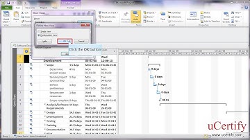 ms project 2010 how to create a combination view demo