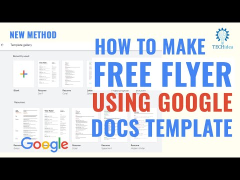 Video: Wie erstelle ich eine Flyer-Vorlage in Google Docs?