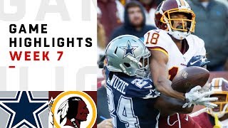 Cowboys vs. Redskins Week 7 Highlights | NFL 2018