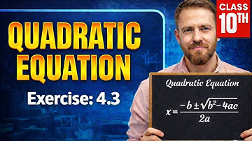 Class 10 Maths Chapter 4 | Quadratic Equations Exercise 4.3 NCERT Solutions | CBSE | Zxmaths