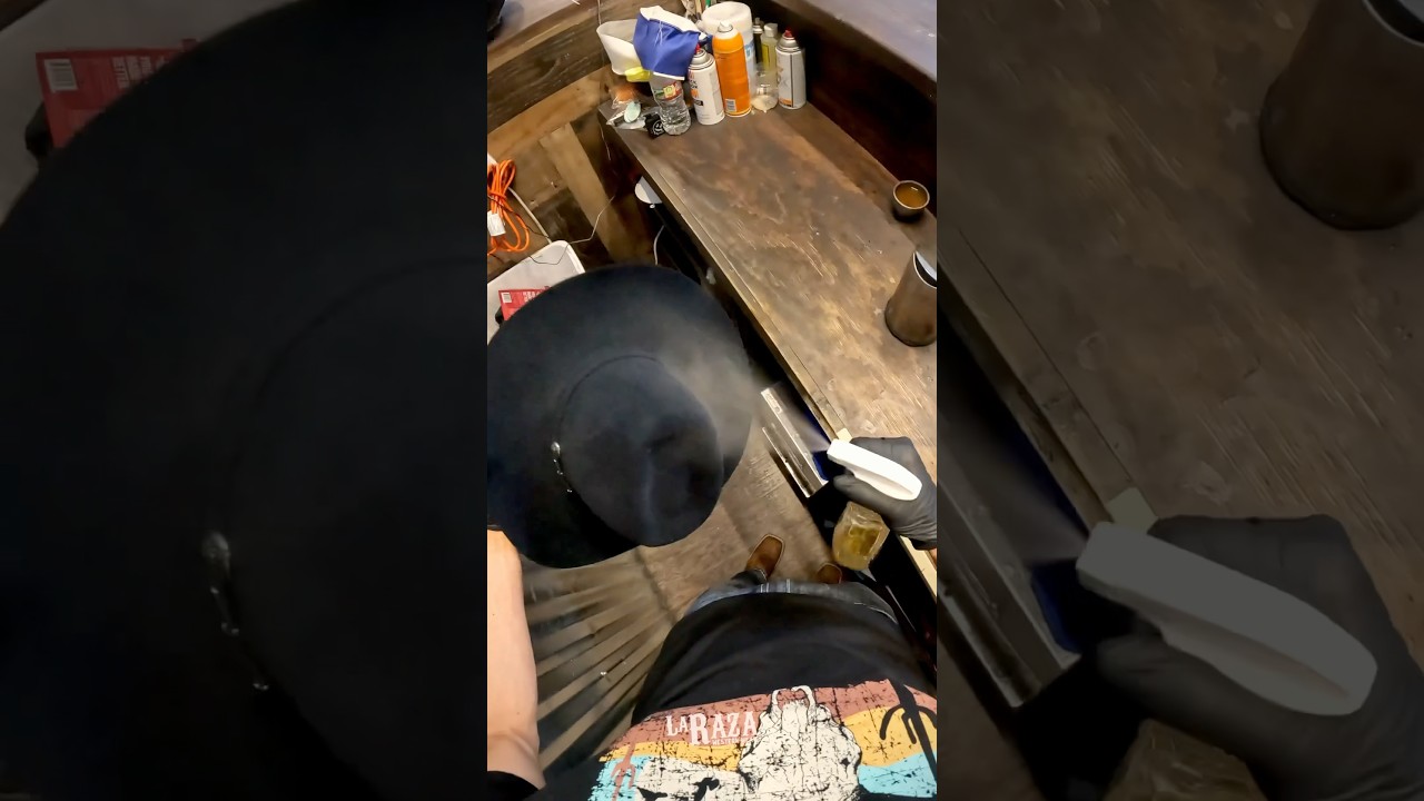 POV resistol 6x navy hat shaping brick crown 🤠 