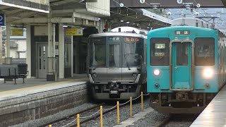 きのくに線105系3扉車（SF編成）・回送　御坊駅通過