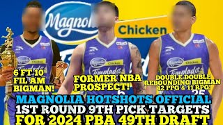 MAGNOLIA HOTSHOTS OFFICIAL TOP DRAFT PROSPECT FOR 1ST ROUND 9TH PICK THIS 2024 PBA 49TH DRAFT