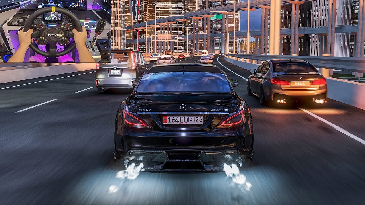 1000HP Mercedes CLS 63S AMG Vs 1000HP BMW M5 F90 Street Racing! - Assetto Corsa | Moza R9