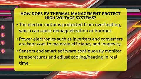 How Does EV Thermal Management Protect High Voltage Systems? - Electric Vehicle Insiders