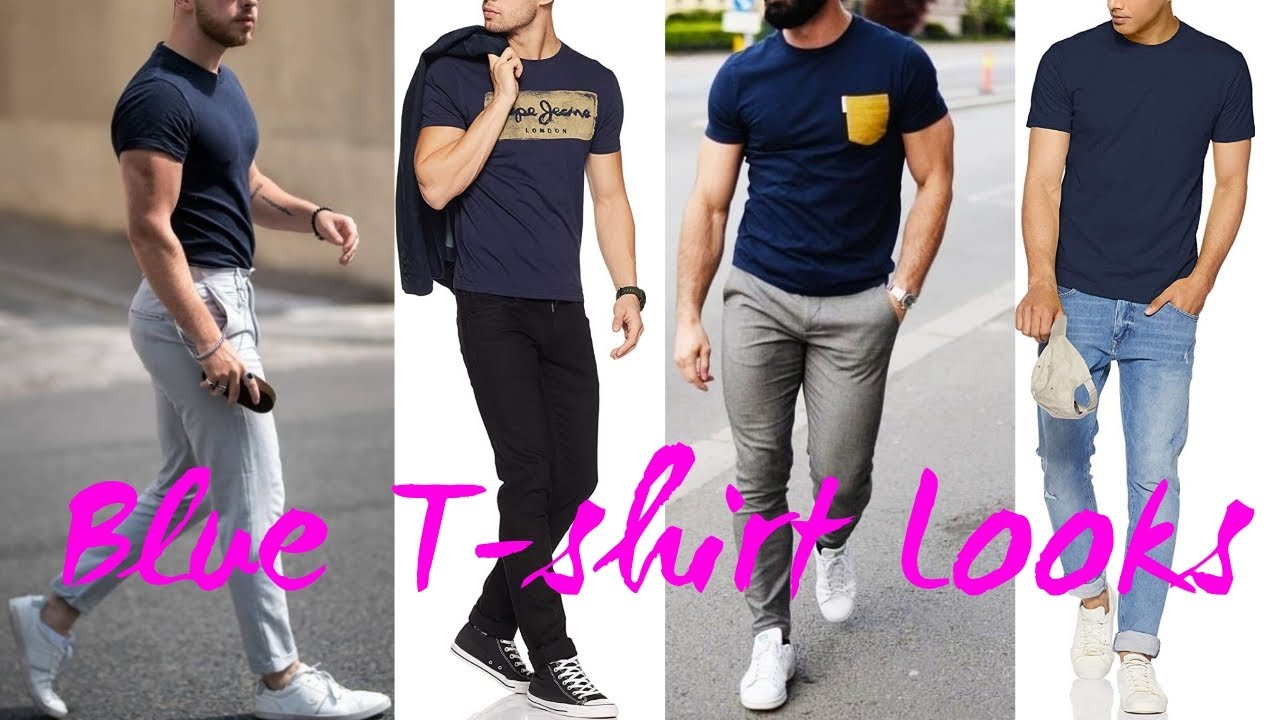 Blue T-shirt Outfit Ideas For Men || Men Fashion || by Look Stylish ...